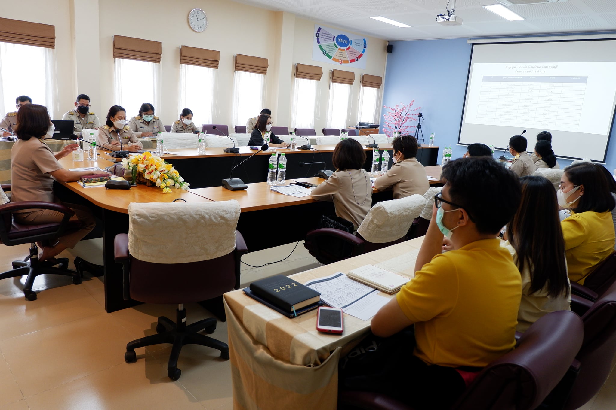 ประชุมเพื่อหารือแนวทางการจัดตั้งศูนย์ช่วยเหลือ สังคมตำบล จังหวัดชลบุรี